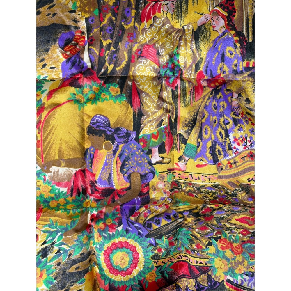 Bogner Vintage Goose Down Puffer Jacket Art Print Colorful Bomber Womens 6 - Picture 5 of 9